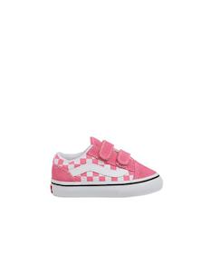 Infant clothing: TODDLER OLD SKOOL V - COLOR THEORY CHECKERBOARD HONEYSUCKLE | Vans