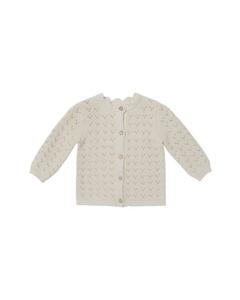 Infant clothing: Scalloped Cardigan  Natural | Quincy Mae