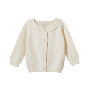 PIPER CARDIGAN - Natural Pointelle | Nature Baby