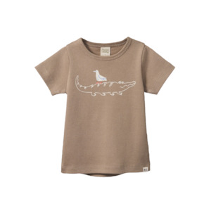 RIVER TEE - Curious Crocodile Print | Nature Baby