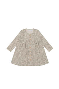 Infant clothing: Organic Cotton Poppy Dress - Ariella Eggnog | Jamie Kay