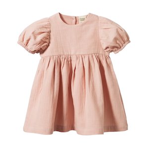 ALBERTINE DRESS - Rose Dust Crinkle | Nature Baby