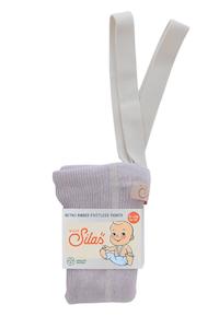 Infant clothing: Footless Cotton Tights - CREAMY LAVENDER | Silly Silas