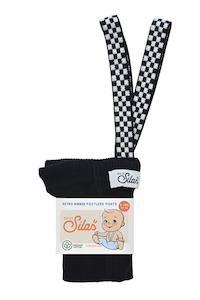 Infant clothing: Footless Classic Black Checked | Silly Silas