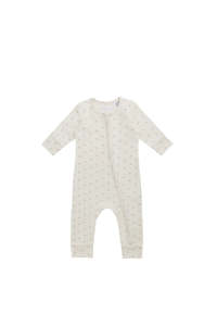 Infant clothing: Organic Cotton Reese Zip Onepiece - Mon Amour Vintage Violet | Jamie Kay