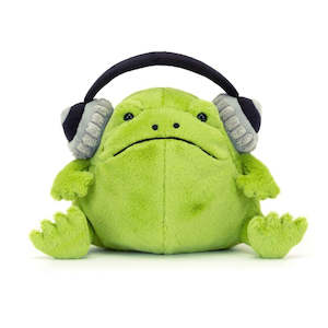 Infant clothing: Ricky Rain Frog Headphones 21x18x19cm | Jellycat