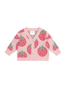 Infant clothing: BERRY BOXY CARDI - CANDY | Huxbaby