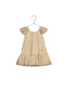 Infant clothing: Edie Dress - Champagne Stars | Noralee