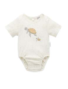 APPLIQUED BODYSUIT - DRIFTWOOD NEPPY | Purebaby