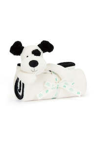 Bashful Black & Cream Puppy Blankie | Jellycat