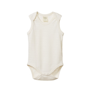 SINGLET BODYSUIT POINTELLE - Natural | Nature Baby