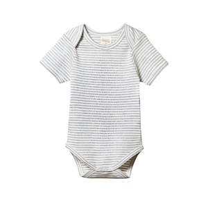 Short Sleeve Bodysuit - Grey Marl | Nature Baby