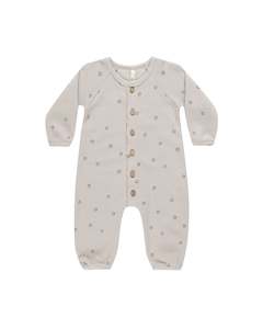 WAFFLE LONG SLEEVE JUMPSUIT  || STARS |  Quincy Mae