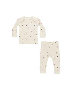 Infant clothing: Ribbed Tee + Legging Set -  Mushrooms | Quincy Mae