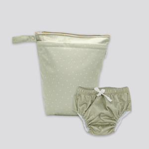 Luxe Wet Bag + Swim Nappy Set - Field of Hearts