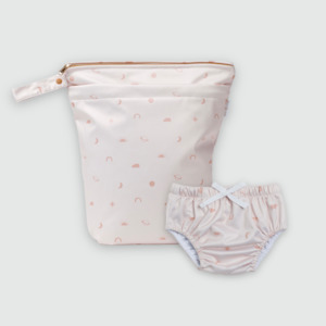 Luxe Wet Bag + Swim Nappy Set - Sky High