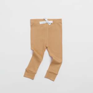 Organic Ribbed Legging - Sand