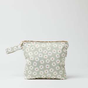 Medium Wet Bag - Wild Daisy Sea Mist Green