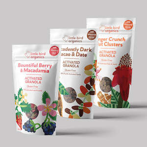 Health food wholesaling: Activated Granola Tasting Pack (3 Bags)