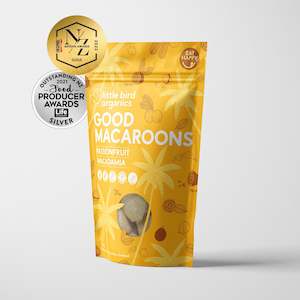 Health food wholesaling: Good Macaroons - Passionfruit + Macadamia