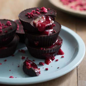 Chocolate Cups (Almond Butter, Sea Salt Caramel, Raspberry Chia)