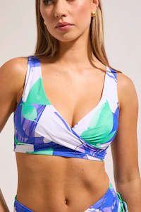 Sea Level Sublime Cross Front Multifit Bikini  Top - Cobalt