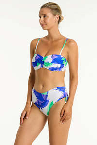 Sea Level Sublime Twist Bandeau Bikini Top - Cobalt