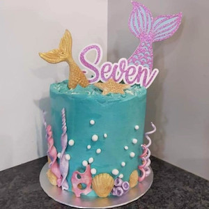 Mermaid Cake Topper Little Bug