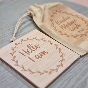 Products: Wooden Look Milestone Cards Little Bug