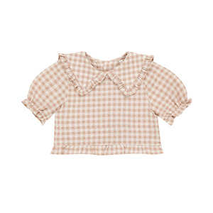 Toy: Rylee + Cru Prairie Blouse - Pink Gingham