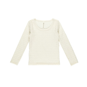 Toy: Rylee + Cru Textured Long Sleeve Top - Ivory