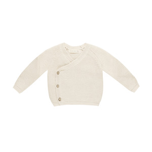 Toy: Quincy Mae Knit Wrap Top - Natural