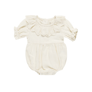 Quincy Mae Collared Romper - Ivory