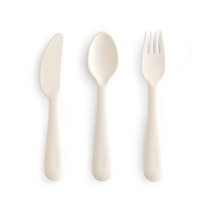 Toy: Mushie Dinnerware Cutlery Set - Ivory