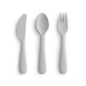 Mushie Dinnerware Cutlery Set - Cloud