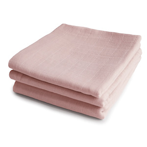 Mushie Muslin Cloth 3 Pack - Blush