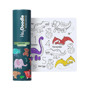 Hey Doodle Reusable Marker Mini Playmat - Dino Roar