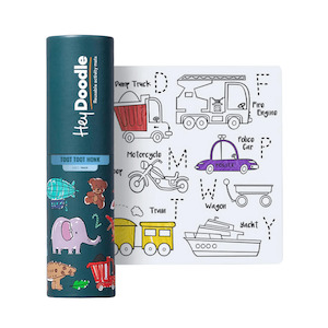 Hey Doodle Reusable Marker Mini Playmat - Toot Toot Honk