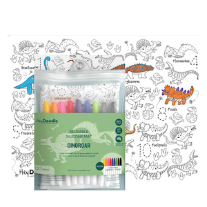 Toy: Hey Doodle Reusable Marker Playmat - Dino Roar