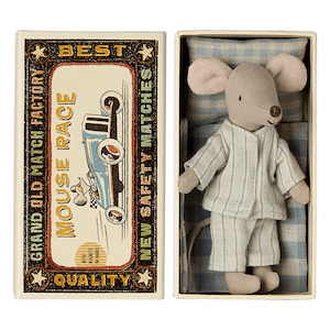 Toy: Maileg Big Brother Mouse in Box - Pyjamas