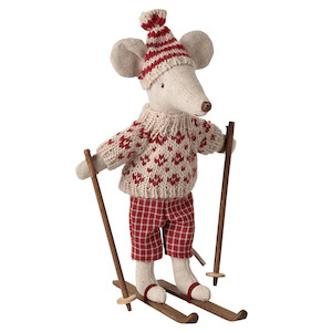 Toy: Maileg Winter Mouse Mum Ski Set 2024