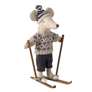 Maileg Winter Mouse Dad Ski Set 2024