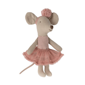 Maileg Little Sister Ballerina Mouse Rose