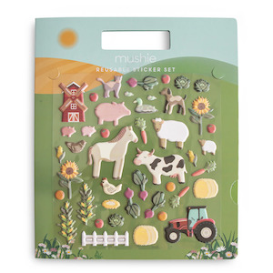 Toy: Mushie Reusable Stickers - Farm