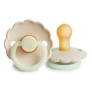 Frigg Pacifier - Latex - Daisy Night Cream