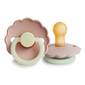 Frigg Pacifier - Latex - Daisy Night Blush