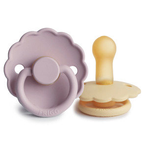 Frigg Pacifier - Latex - Daisy Soft Lilac/Pale Daffodil