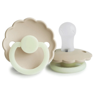 Toy: Frigg Pacifier - Silicone - Daisy Night Cream/Crossiant