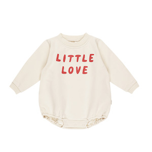 Toy: Quincy Mae Crew Neck Bubble Romper - Little Love