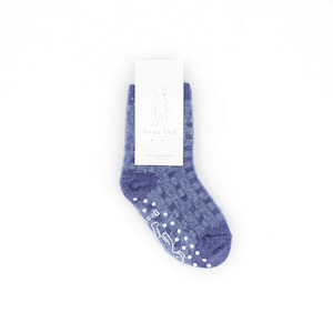 Toy: Dear Ted Periwinkle Check Merino Socks